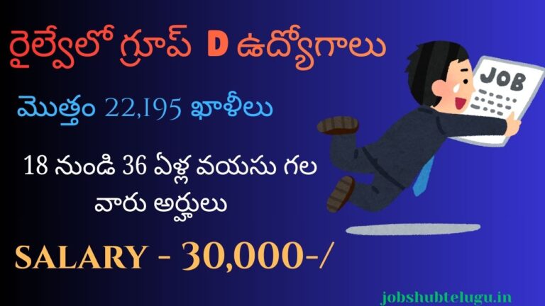 RRB govt jobs 2026: రైల్వేశాఖ లో గ్రూప్ D ఉద్యోగాలు