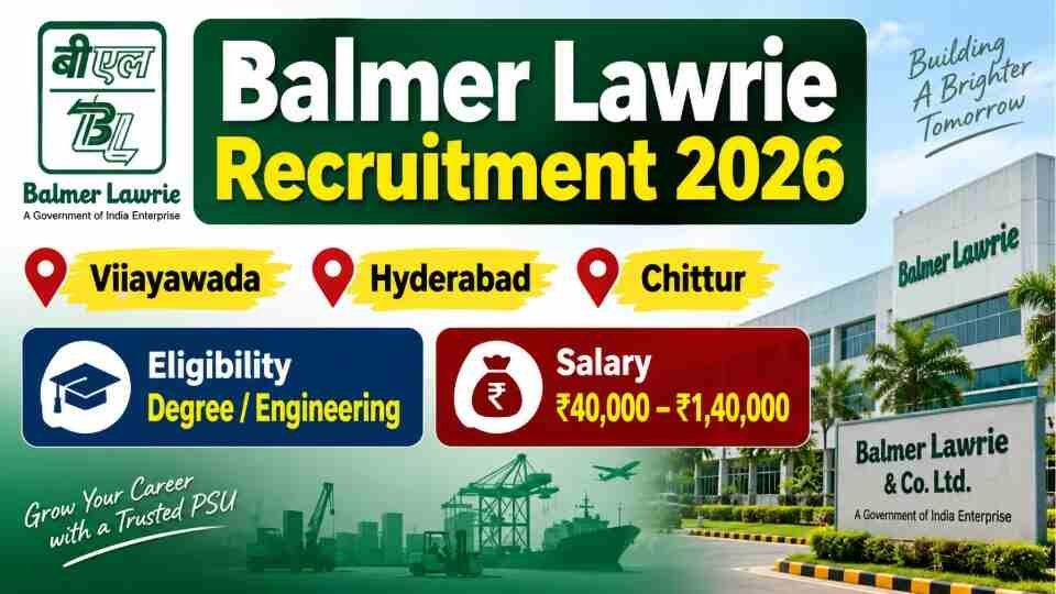 Balmer Lawrie Recruitment 2026