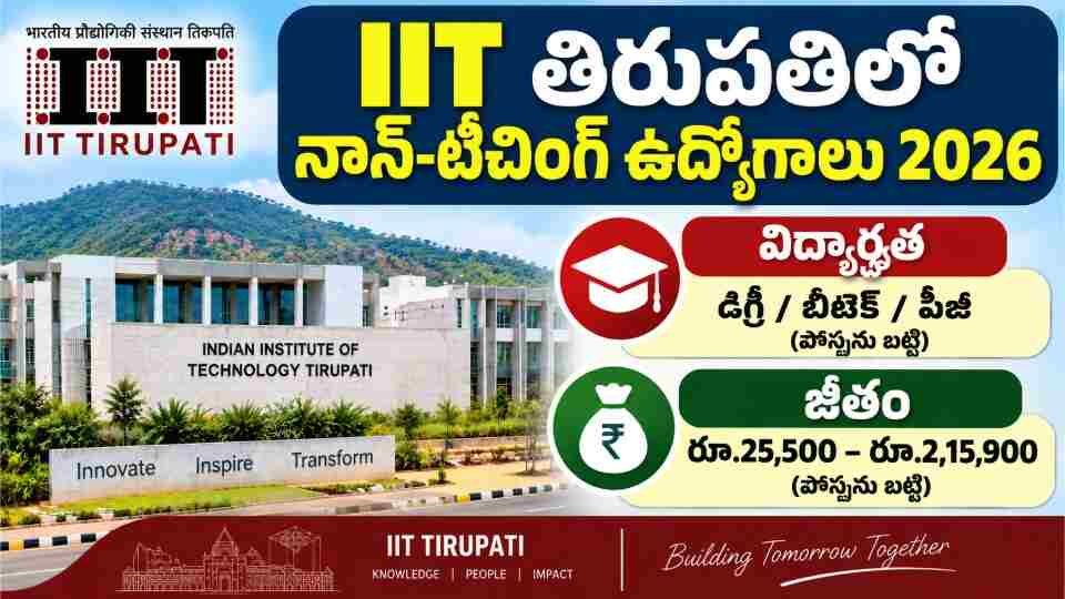 IIT Tirupati Jobs 2026
