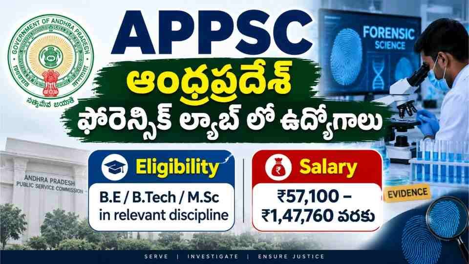 APPSC Forensic Lab Recruitment 2026